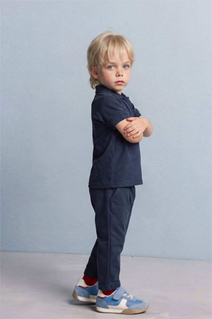 BABY BOY NAVY Baby Boy Printed T-Shirt and Pants 2 Piece Set