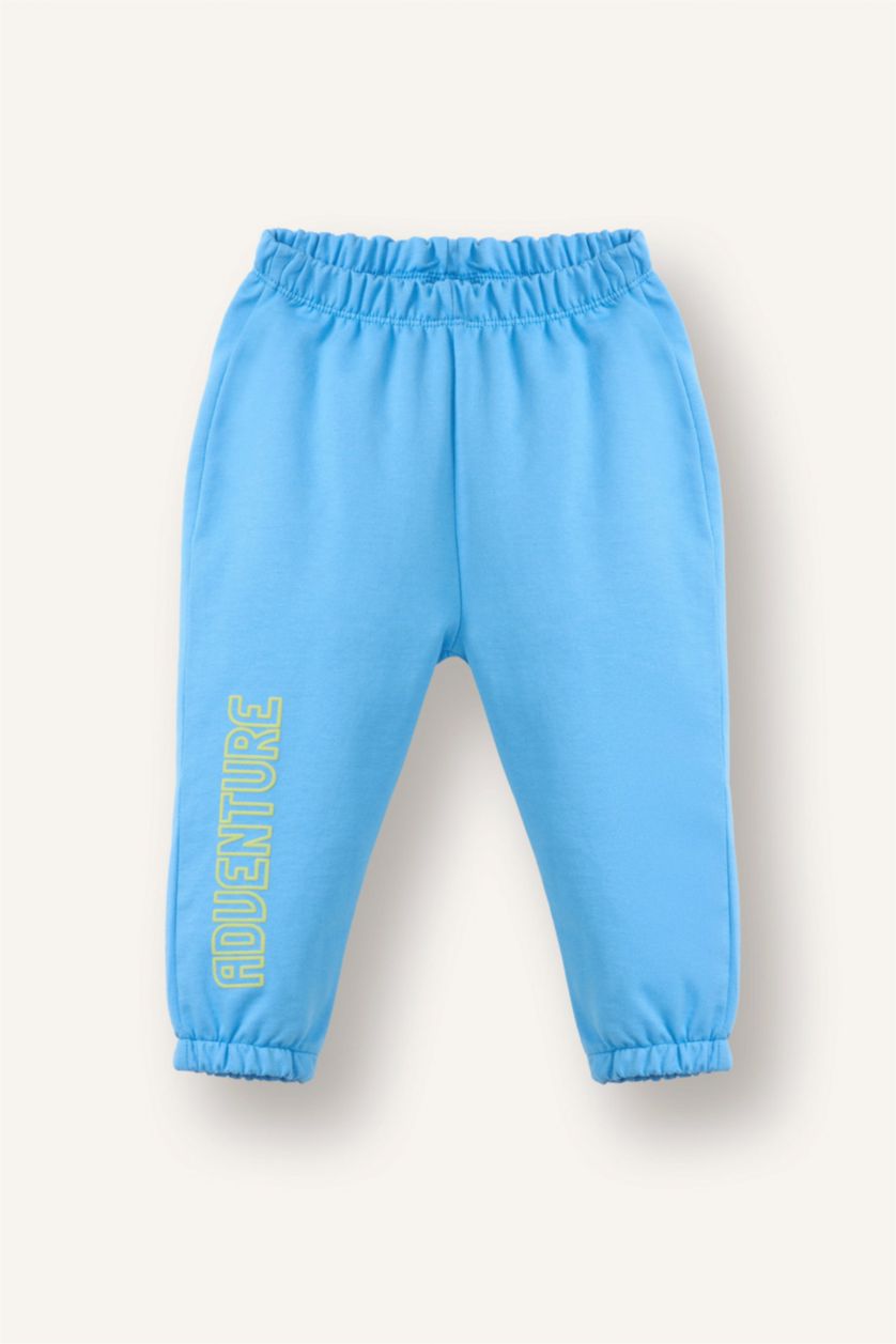 Erkek Bebek Mavi Baskılı 2'li Takım Erkek Bebek