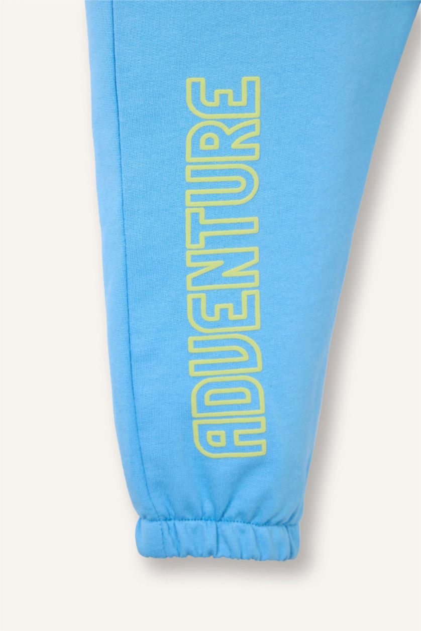 Erkek Bebek Mavi Baskılı 2'li Takım Erkek Bebek