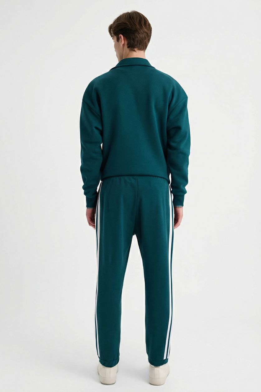 MAN Green Straight Leg Elastic Waist Sports Pants