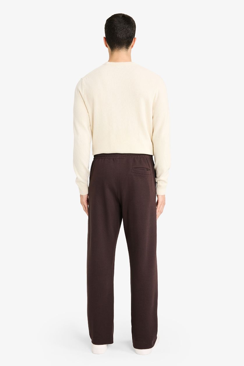 MAN Brown Draw Waist Straight Leg Sweatpants