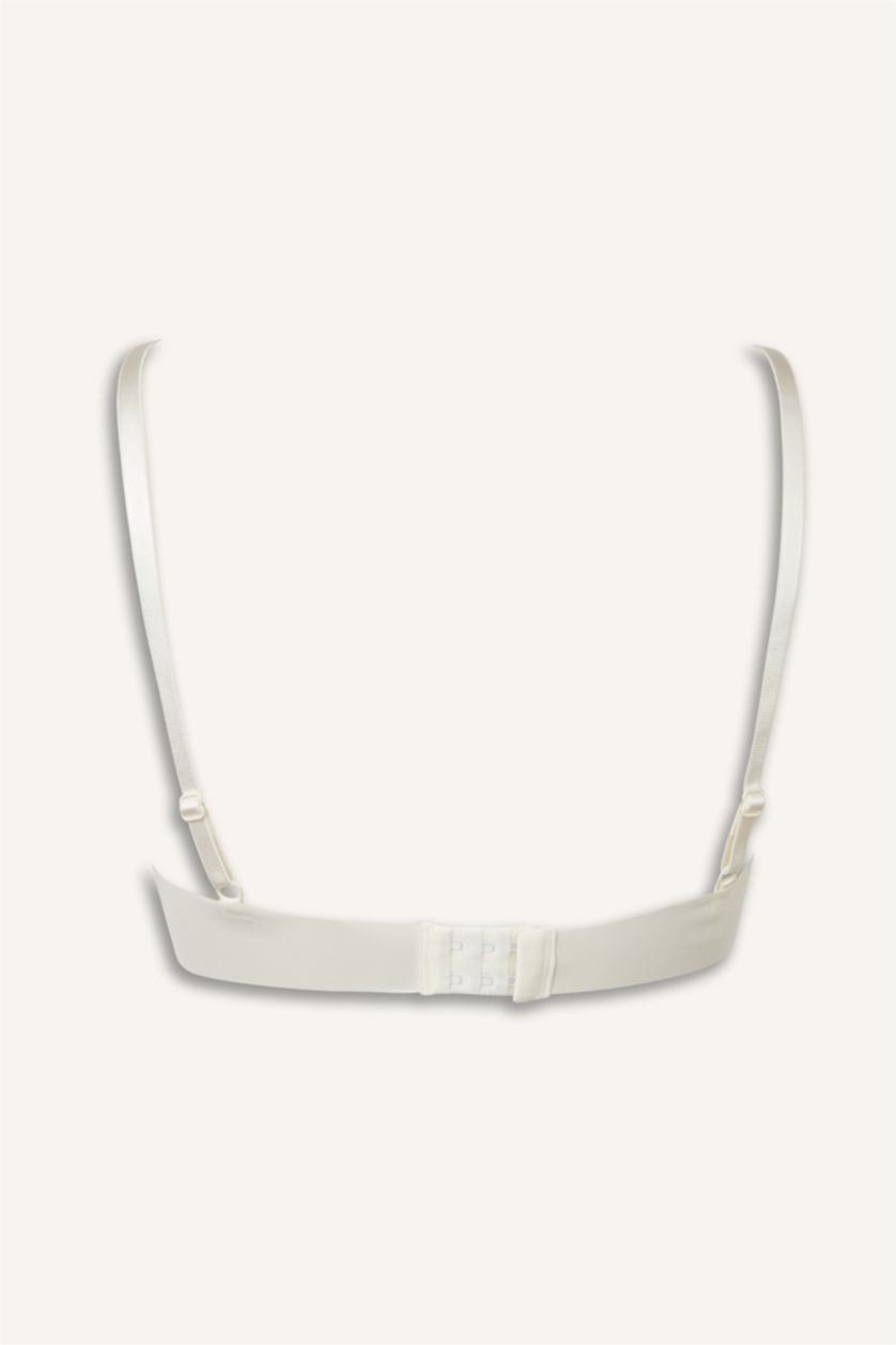 Kadın Ekru Kaplı Pedli Straplez Sütyen