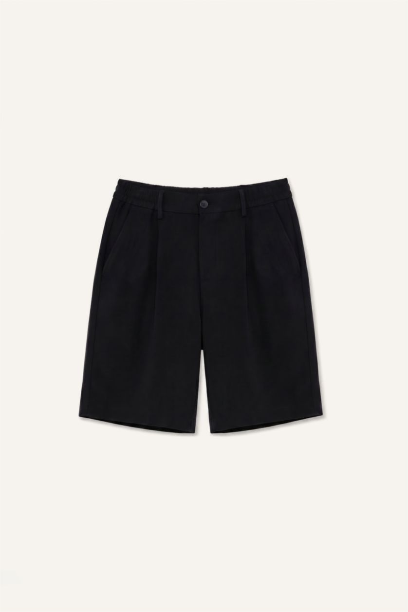 Men Black Regular Fit Bermuda Shorts