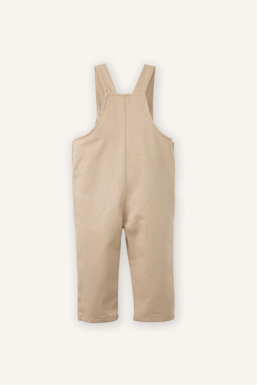 Baby Boy Beige Baby Boy Gabardine Jumpsuit