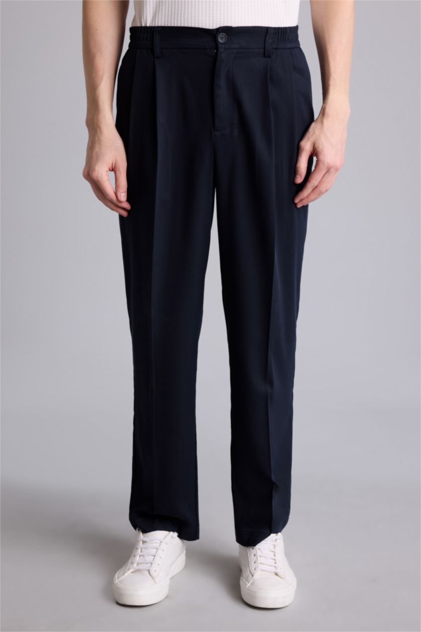 Men NAVY Baggy Fit Trousers