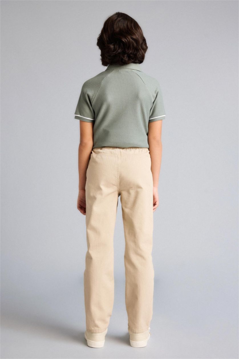 Erkek Çocuk - Genç Erkek Bej Gabardin Pantolon Erkek Çocuk