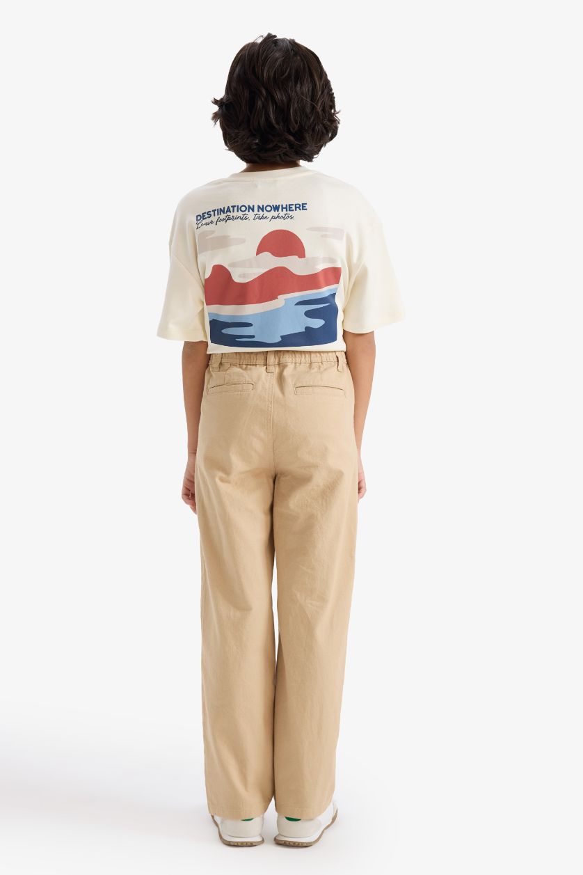 أولادي بيج بنطلون اولادي قصة عادية من مزيج الكتان برجل عادية