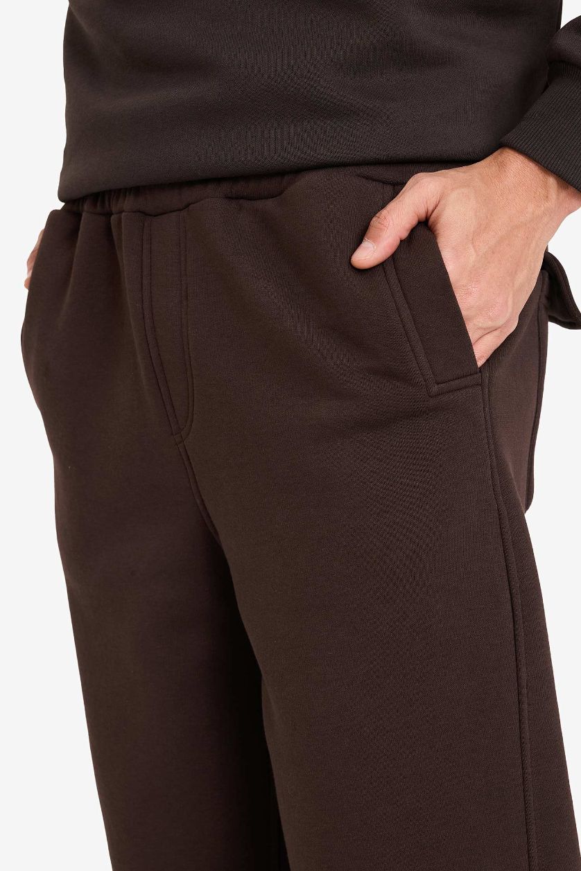 MAN Brown Balloon Fit Straight Leg Trousers