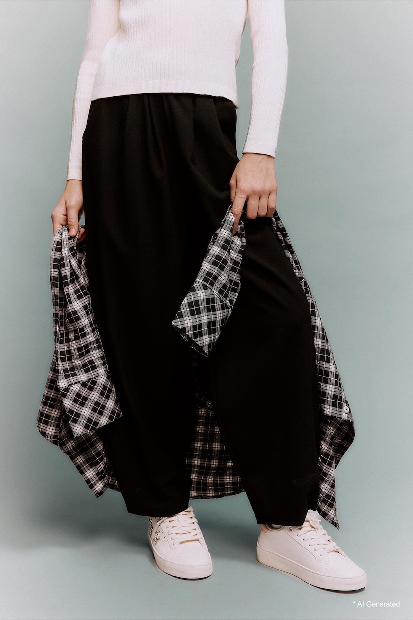 Young Girls - Teen Girls Black Girl Balloon Fit Elastic Waist Trousers