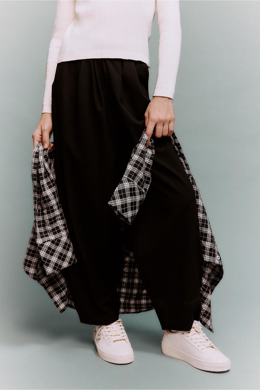 Girls & Teens Black Girl Balloon Fit Elastic Waist Trousers