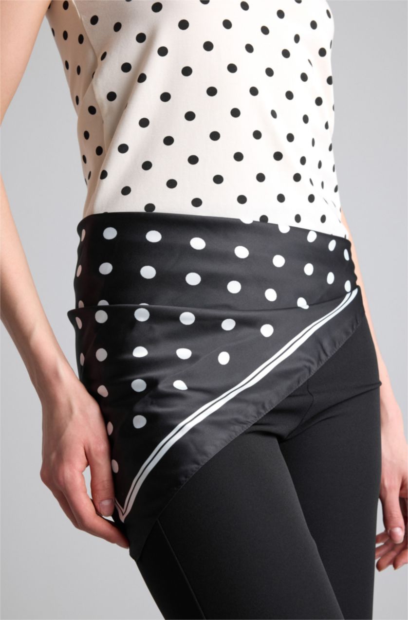 Kadın Siyah Kadın Baskılı Saten Fular