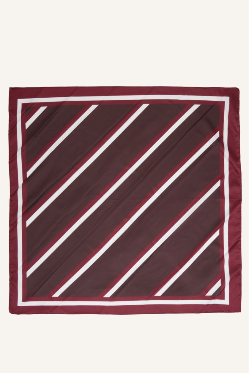 Kadın Koyu Kahve Kadın Baskılı Saten Fular