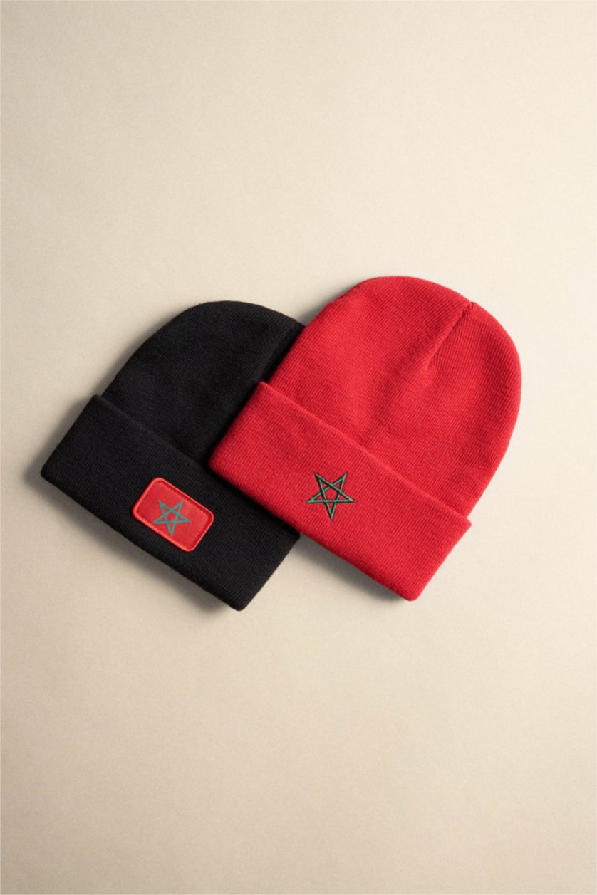 HOMME Rouge Bonnet brodé Maroc Afcon pour homme