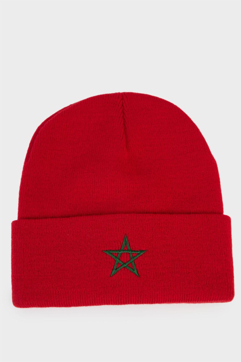 HOMME Rouge Bonnet brodé Maroc Afcon pour homme