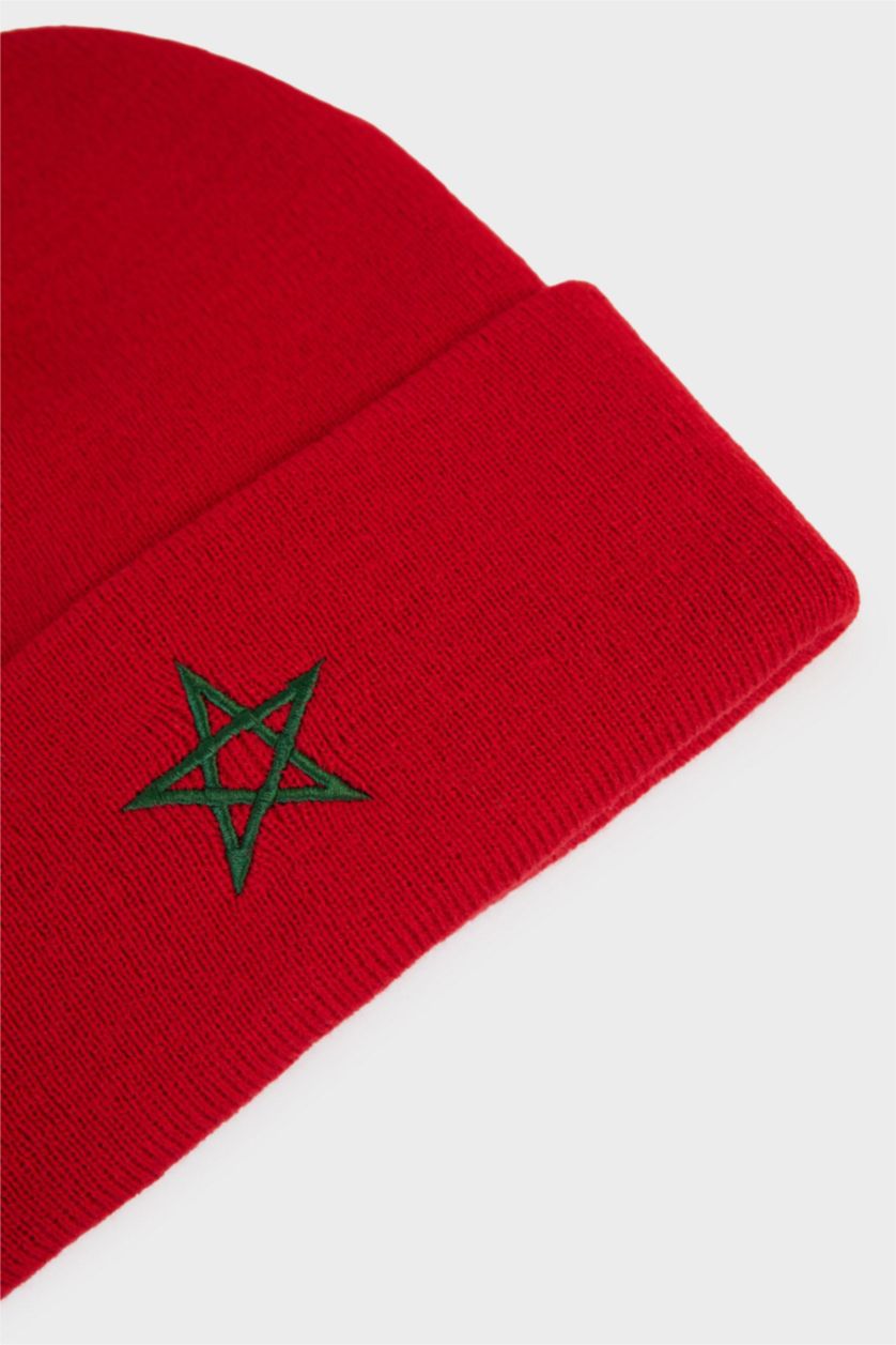 HOMME Rouge Bonnet brodé Maroc Afcon pour homme