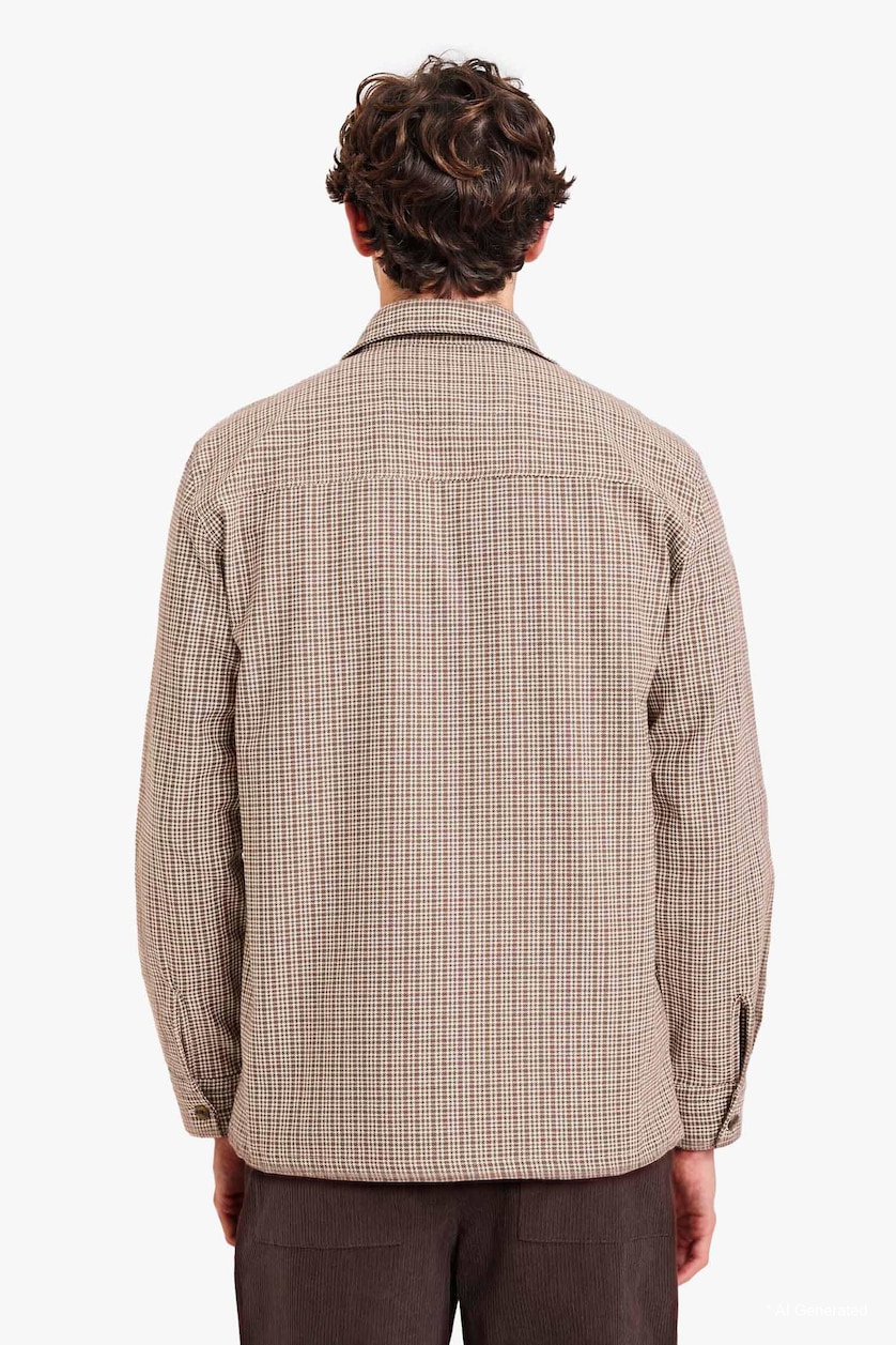 Erkek Kahve %100 Pamuk REGULAR FIT Flanel Desenli Gömlek