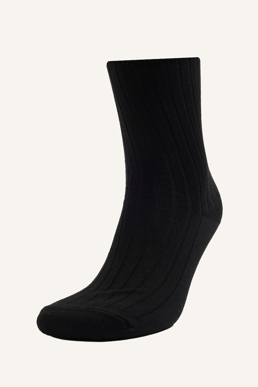 Women Black 3 piece Long sock