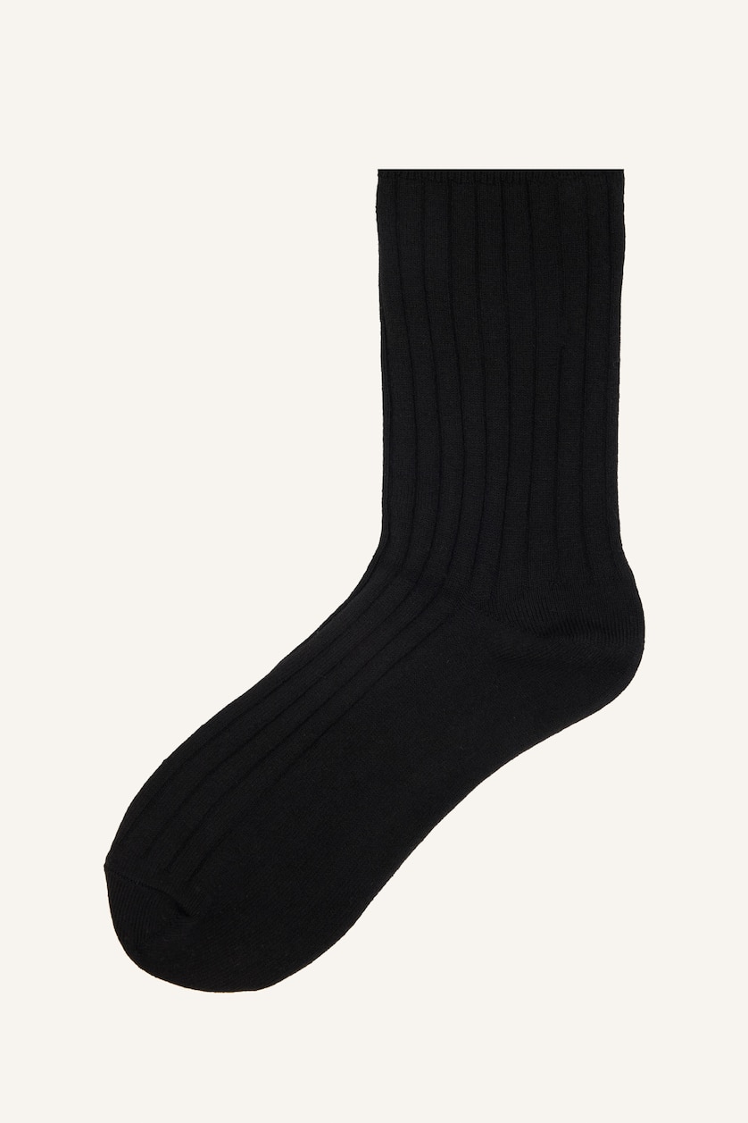 Women Black 3 piece Long sock