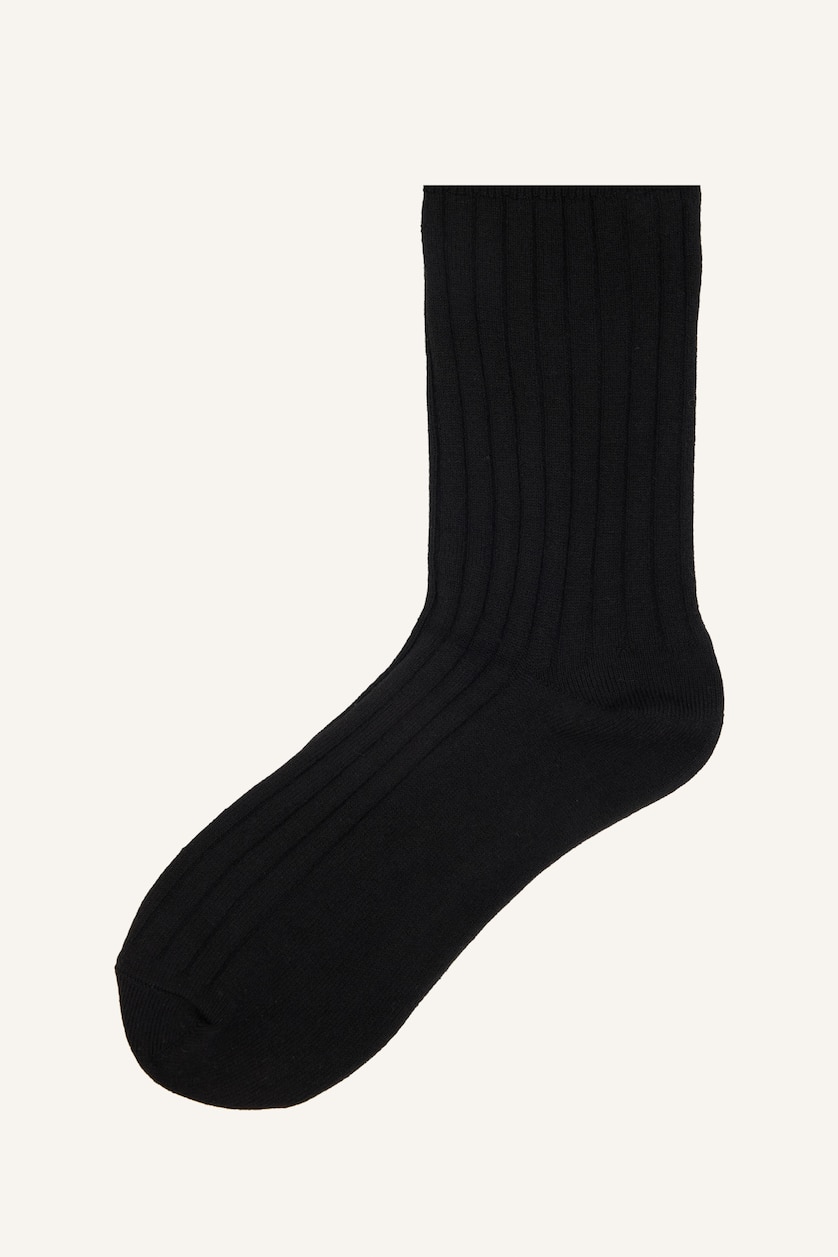 Women Black 3 piece Long sock
