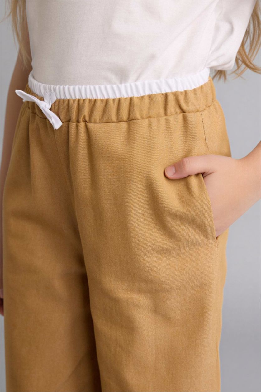 Girls & Teens Vison Wide Leg Denim Look Trousers