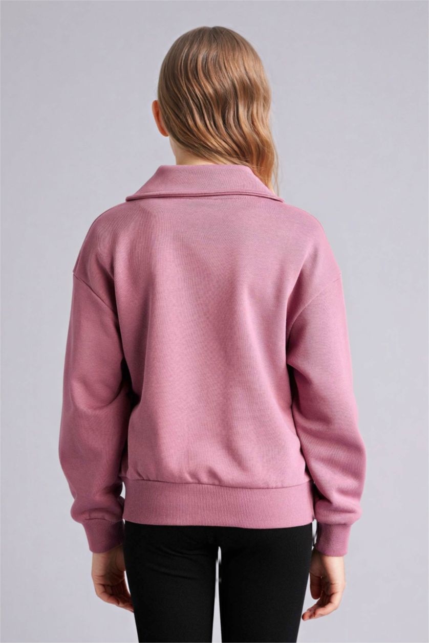 FILLES Bordeaux Sweat-shirt zippé pour fille