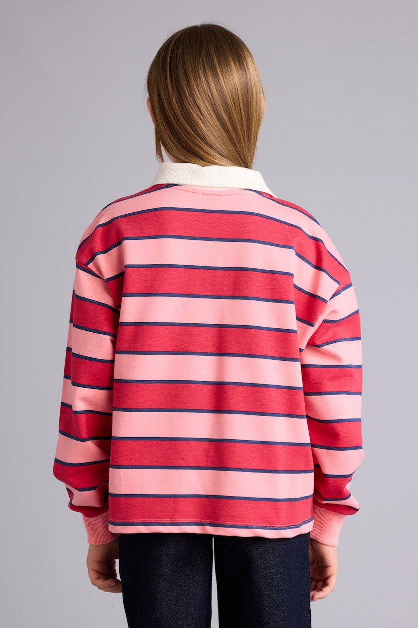 GIRLS & TEENS Pink Hello Kitty Licensed Polo Collar Sweatshirt
