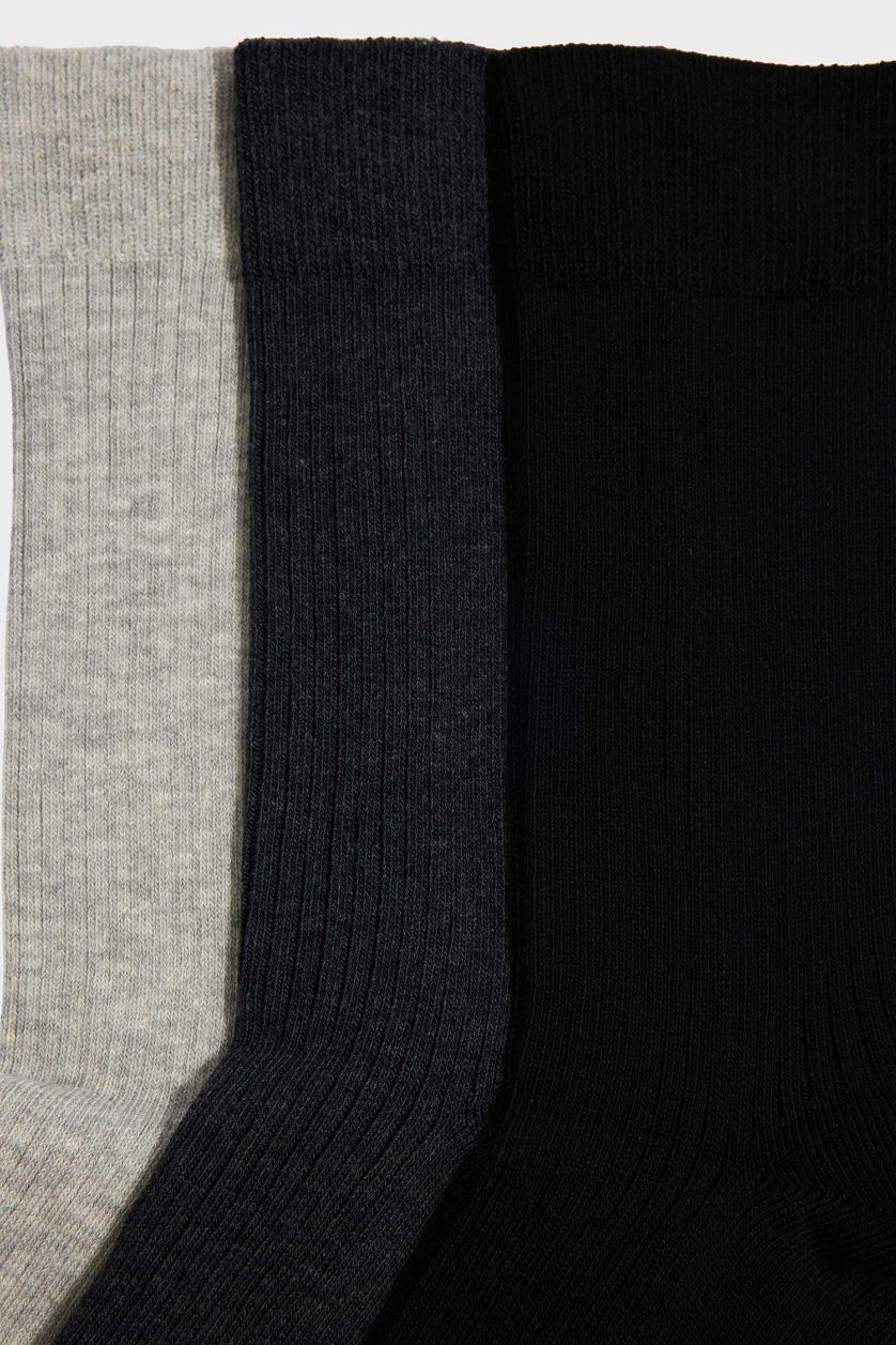 Erkek Karma Erkek 3'lü Pamuklu Uzun Çorap