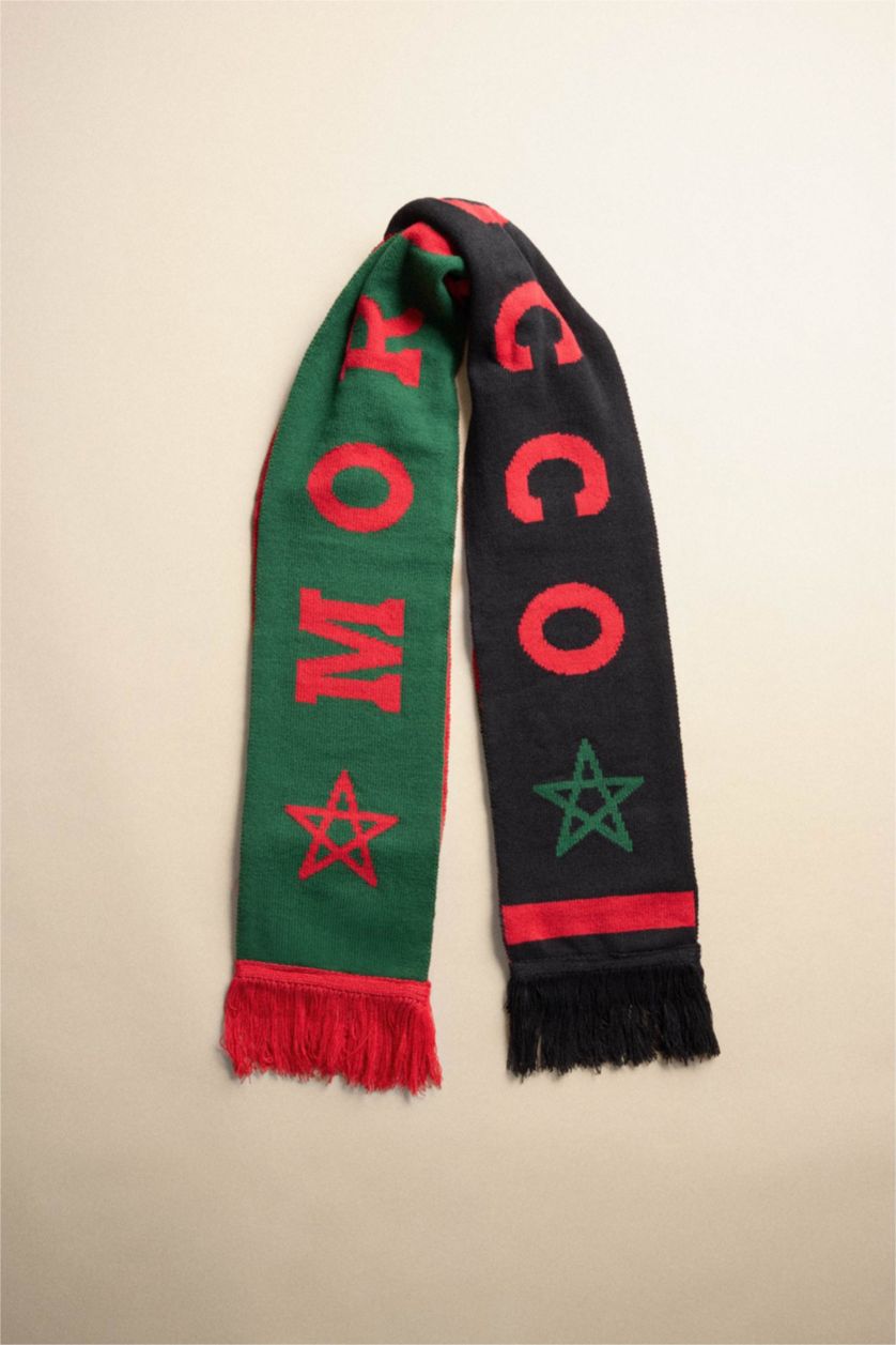 HOMME Noir Écharpe drapeau Maroc pour homme