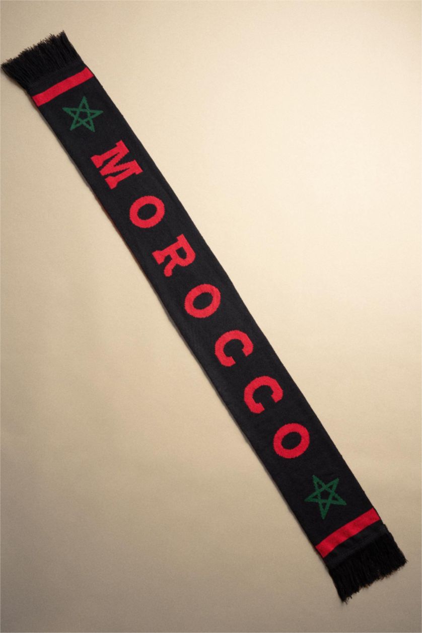 HOMME Noir Écharpe drapeau Maroc pour homme