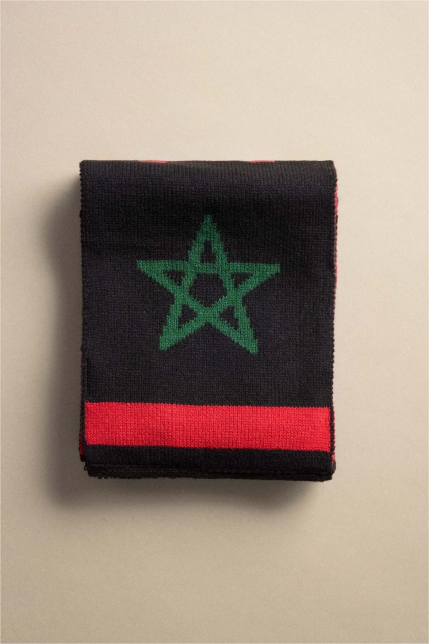 HOMME Noir Écharpe drapeau Maroc pour homme