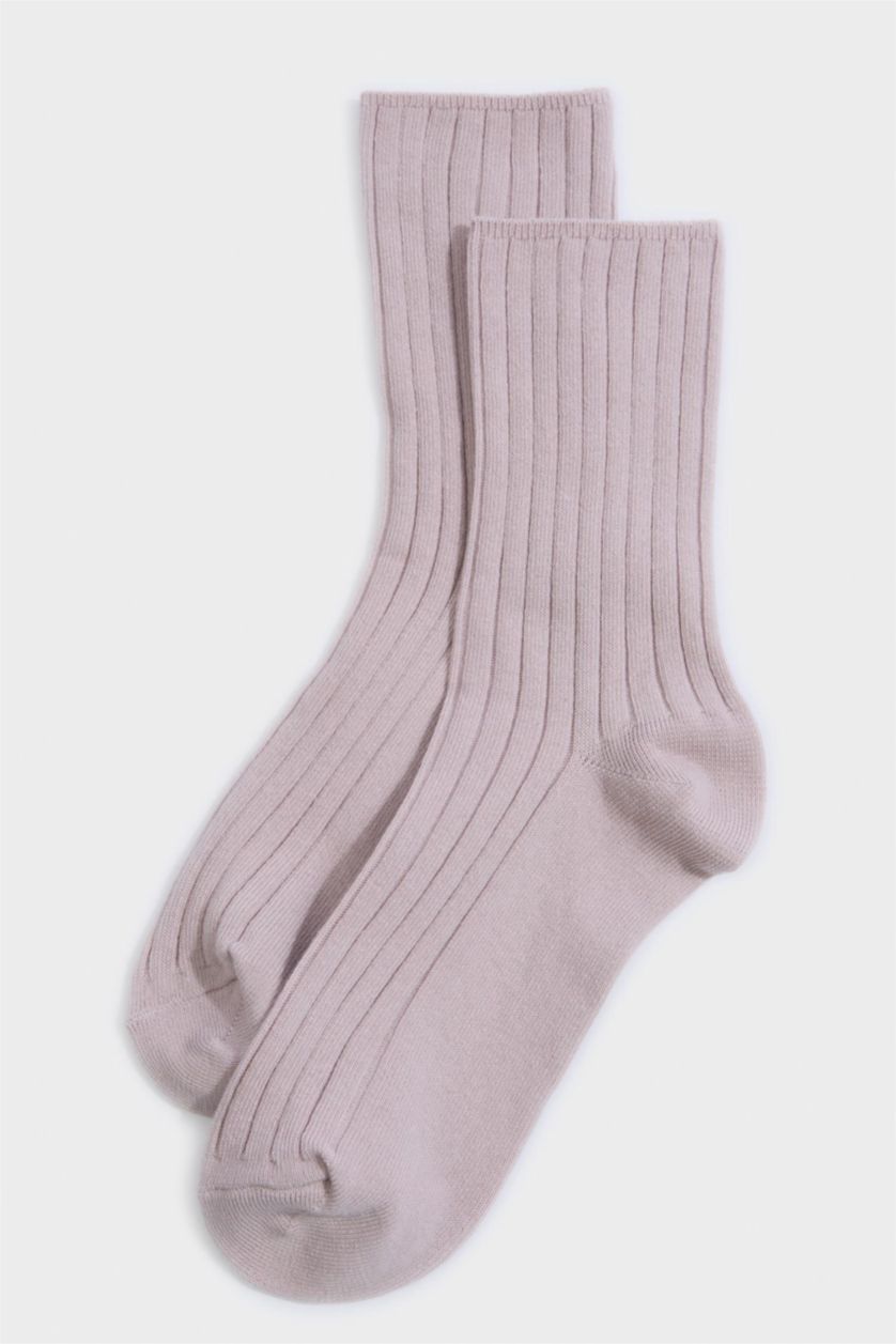 Kadın Pembe Kadın 5'li Pamuklu Uzun Çorap