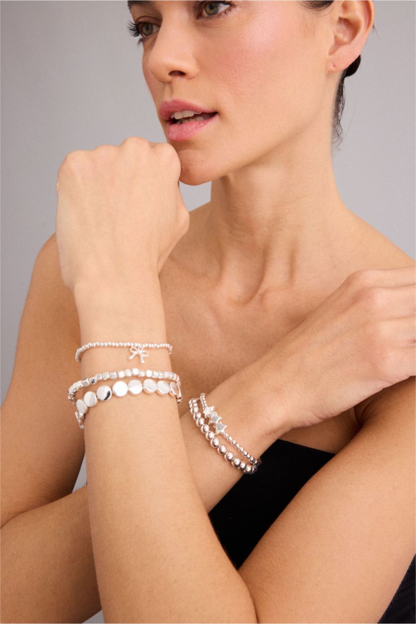 Women Gümüş 5 Piece Bracelet