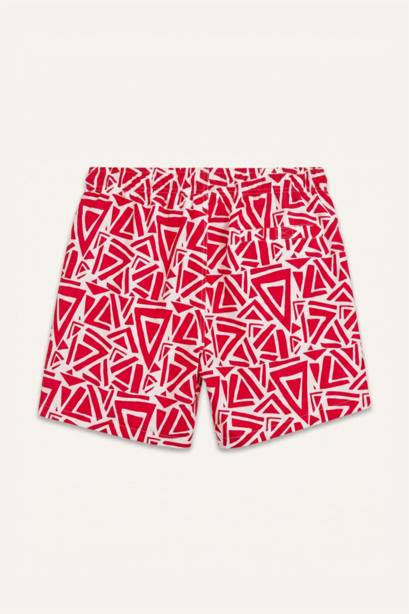 HOMME Rouge Short de bain imprimé