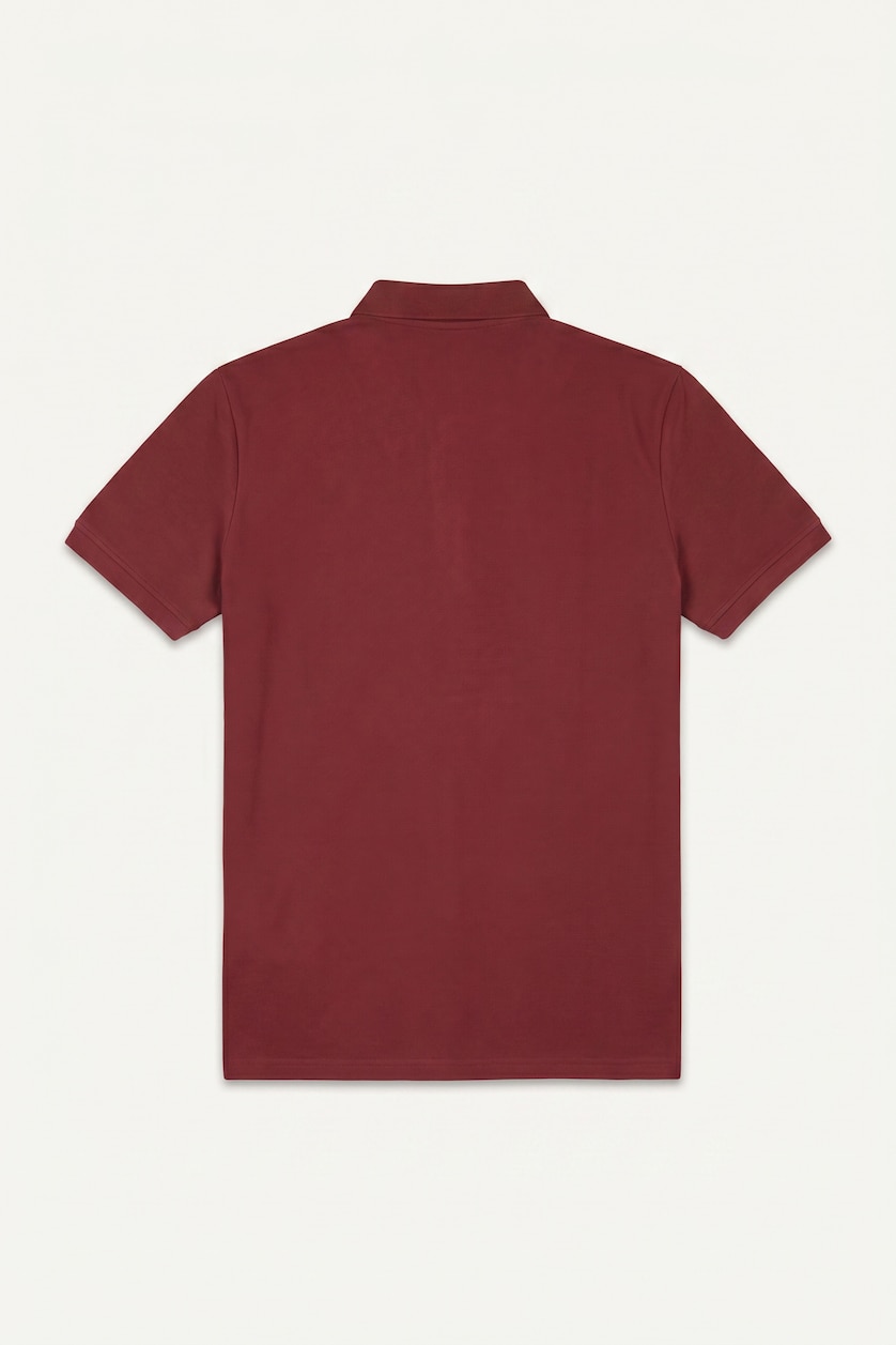 Erkek Koyu Turuncu Regular Fit Logolu Pike Basic Polo Tişört