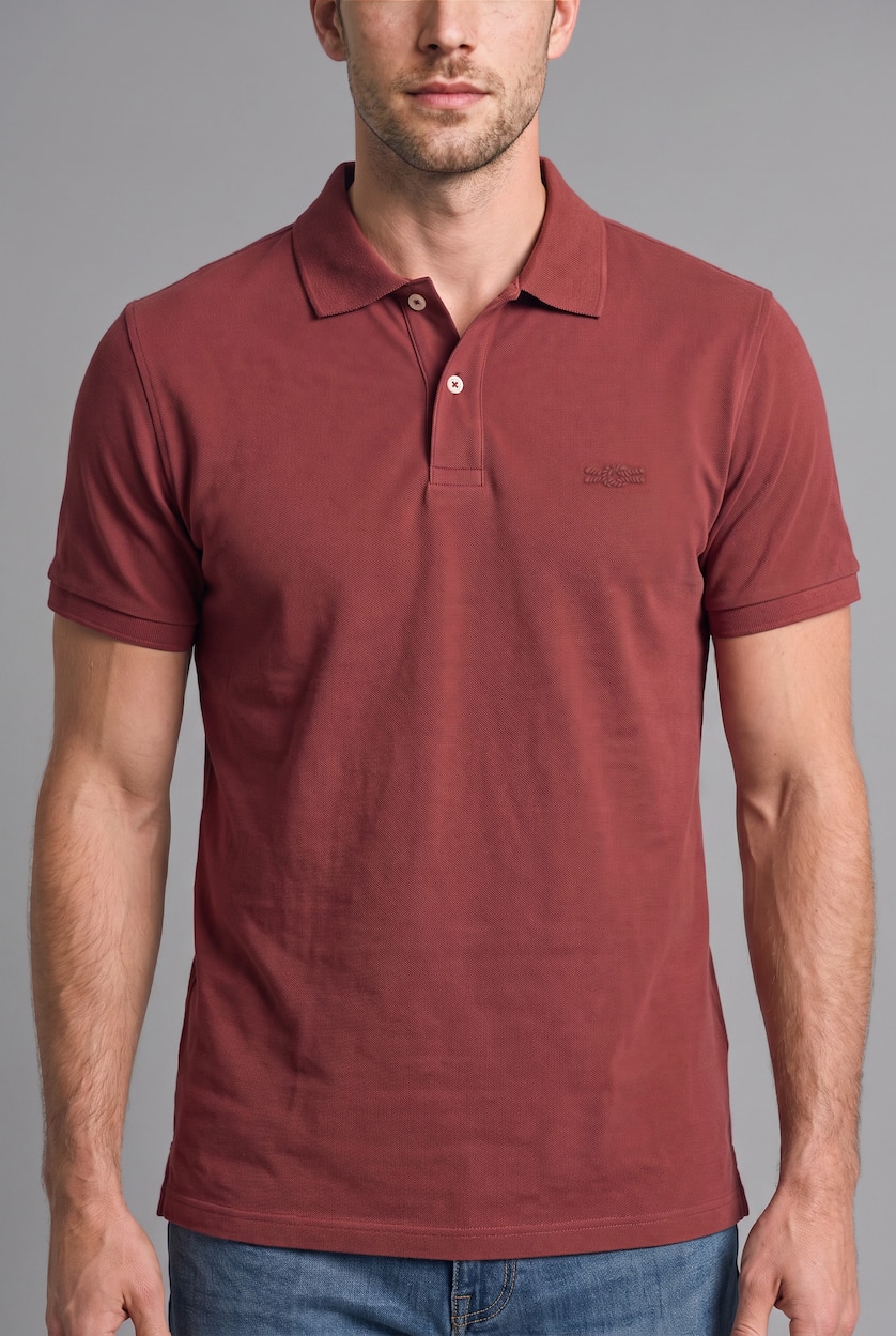MAN Dark Orange 100% Cotton Regular Fit Pique Polo T-Shirt