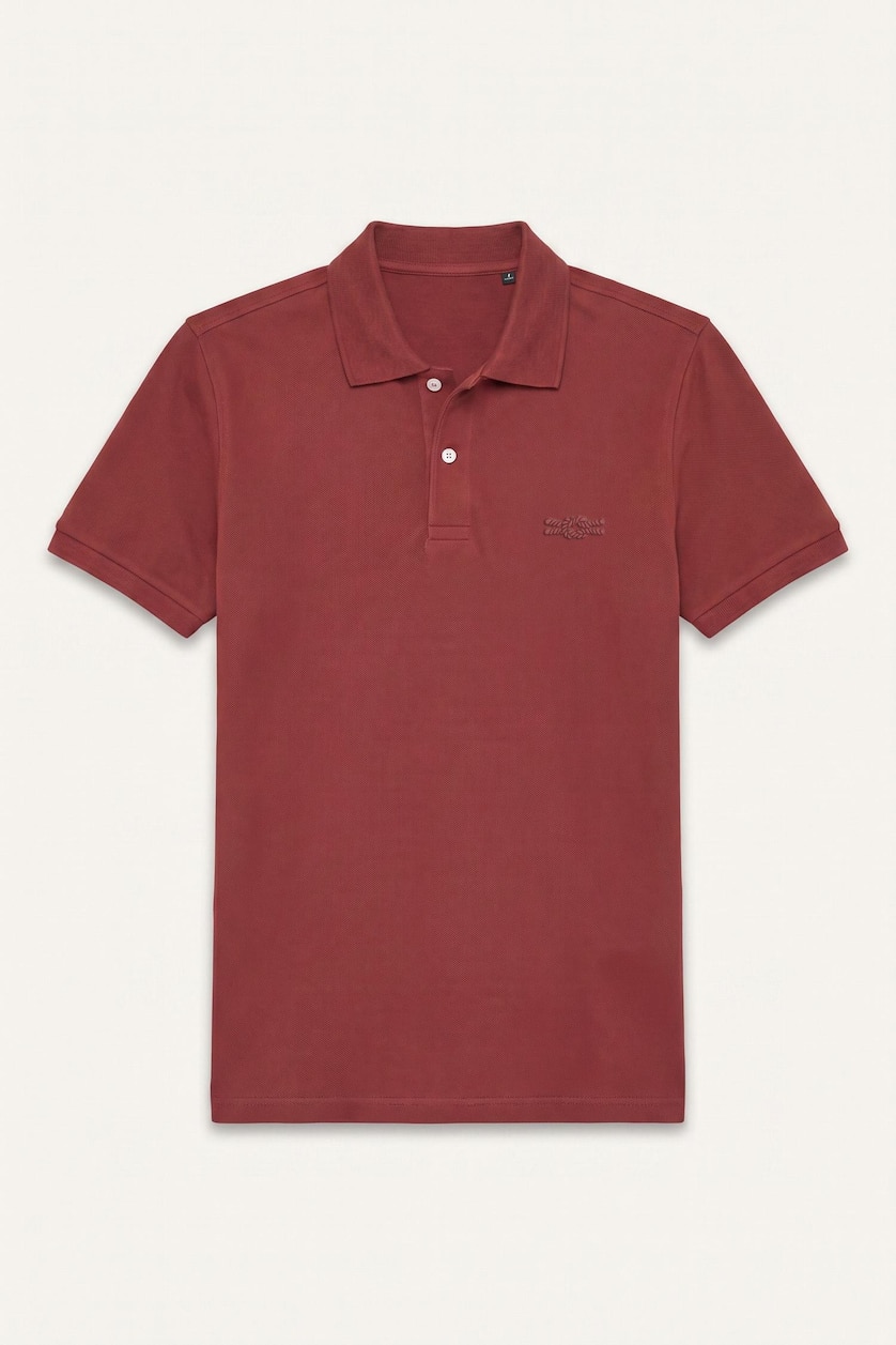 MAN Dark Orange 100% Cotton Regular Fit Pique Polo T-Shirt