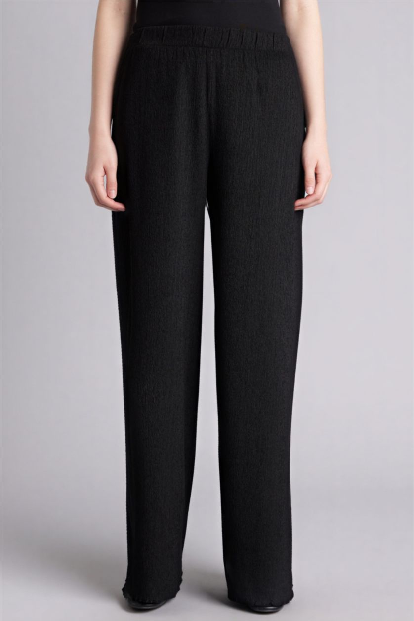 WOMAN Black Wide Leg Trousers