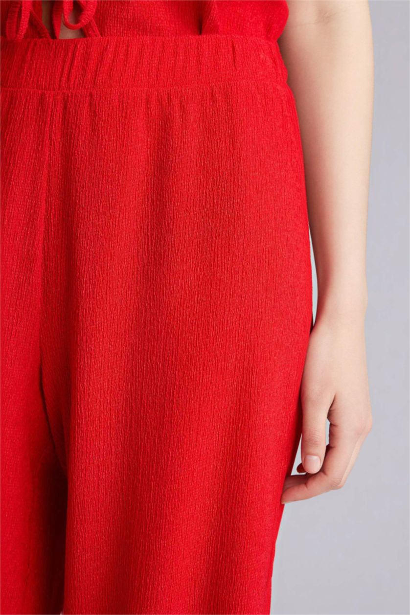 WOMAN Red Wide Leg Trousers