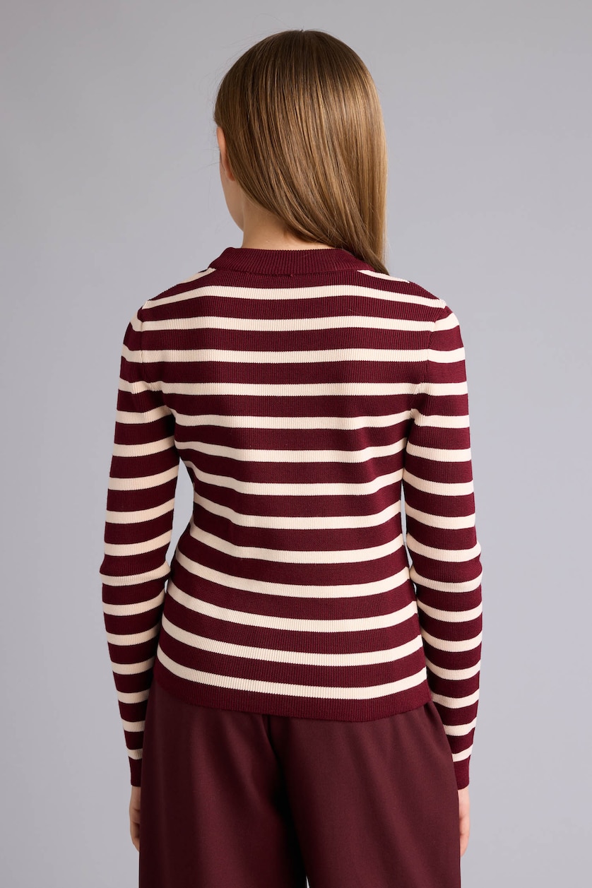 GIRLS & TEENS Bordeaux Girl Striped Pullover