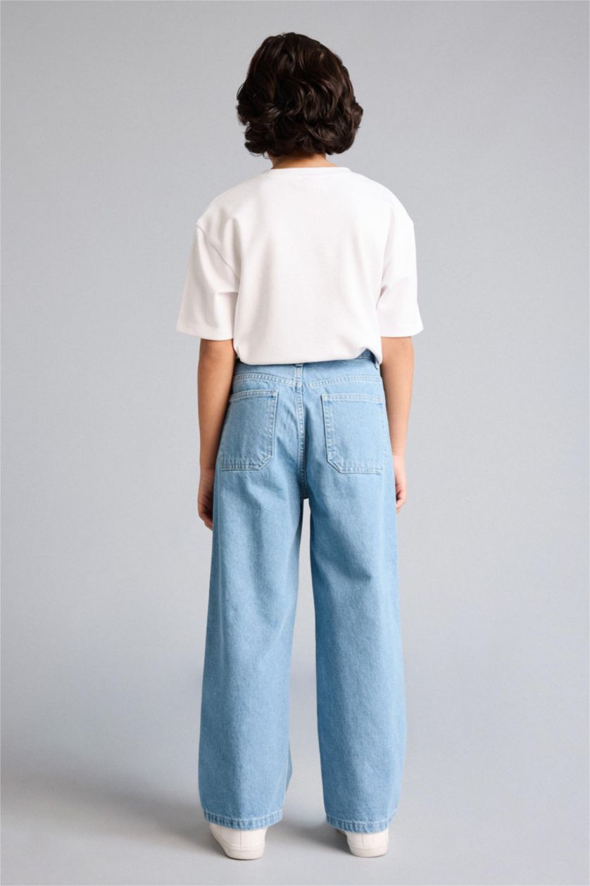 أولادي أزرق فاتح بنطلون جينز اولادي برجل عادية