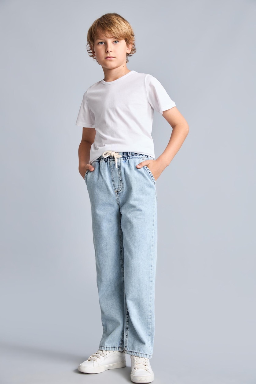 Young Boys - Teen Boys Light Blue Boy 100% Cotton Straight Leg Blue Jeans