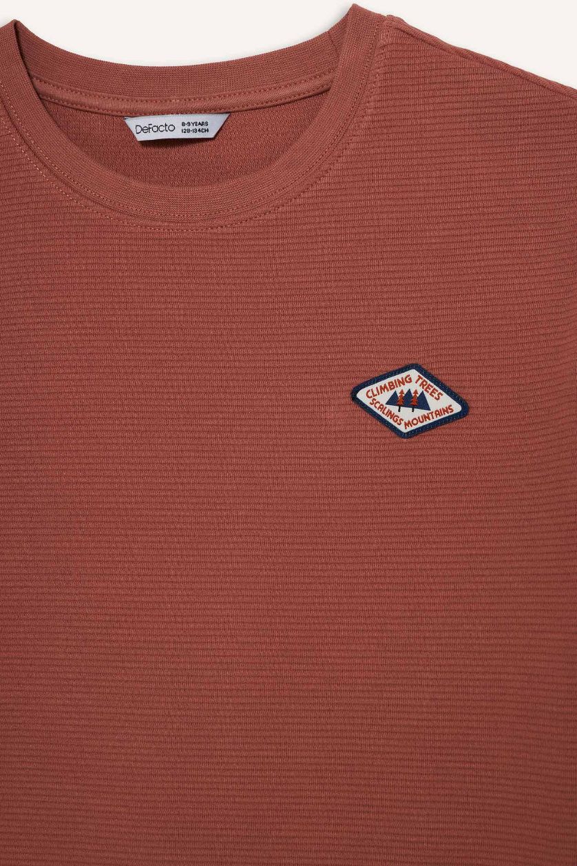 أولاد وردي تيشيرت نص ردن اوفر سايز وياخة مستديرة