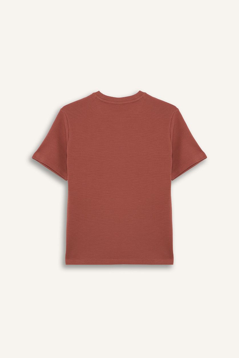 أولاد وردي تيشيرت نص ردن اوفر سايز وياخة مستديرة