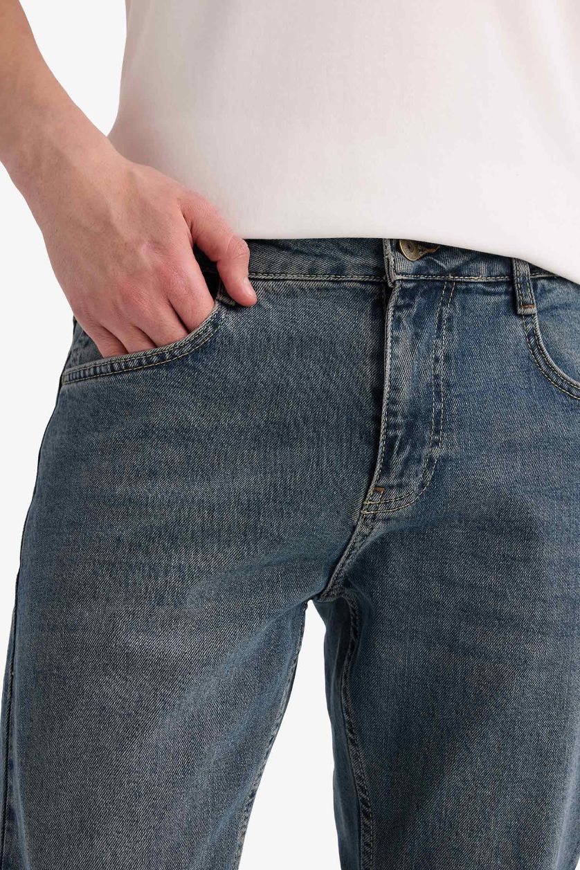 رجالي أزرق غامق بنطلون سيرجيو قصة عادية وخصر عادي