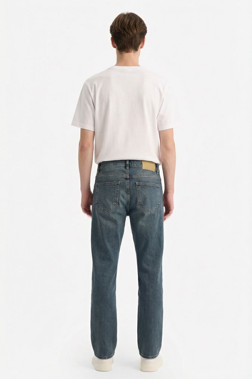 رجالي أزرق غامق بنطلون سيرجيو قصة عادية وخصر عادي