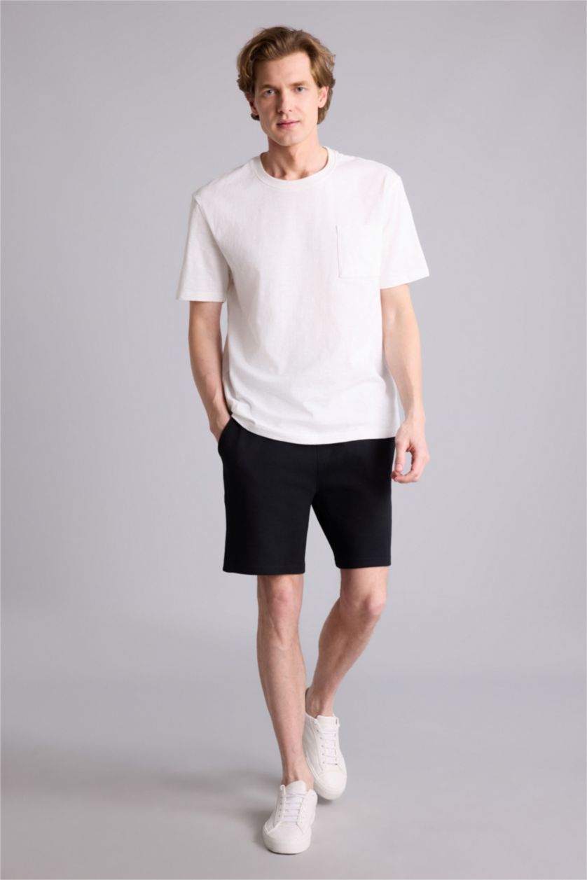 Erkek Ekru Regular Fit Kısa kollu Tişört