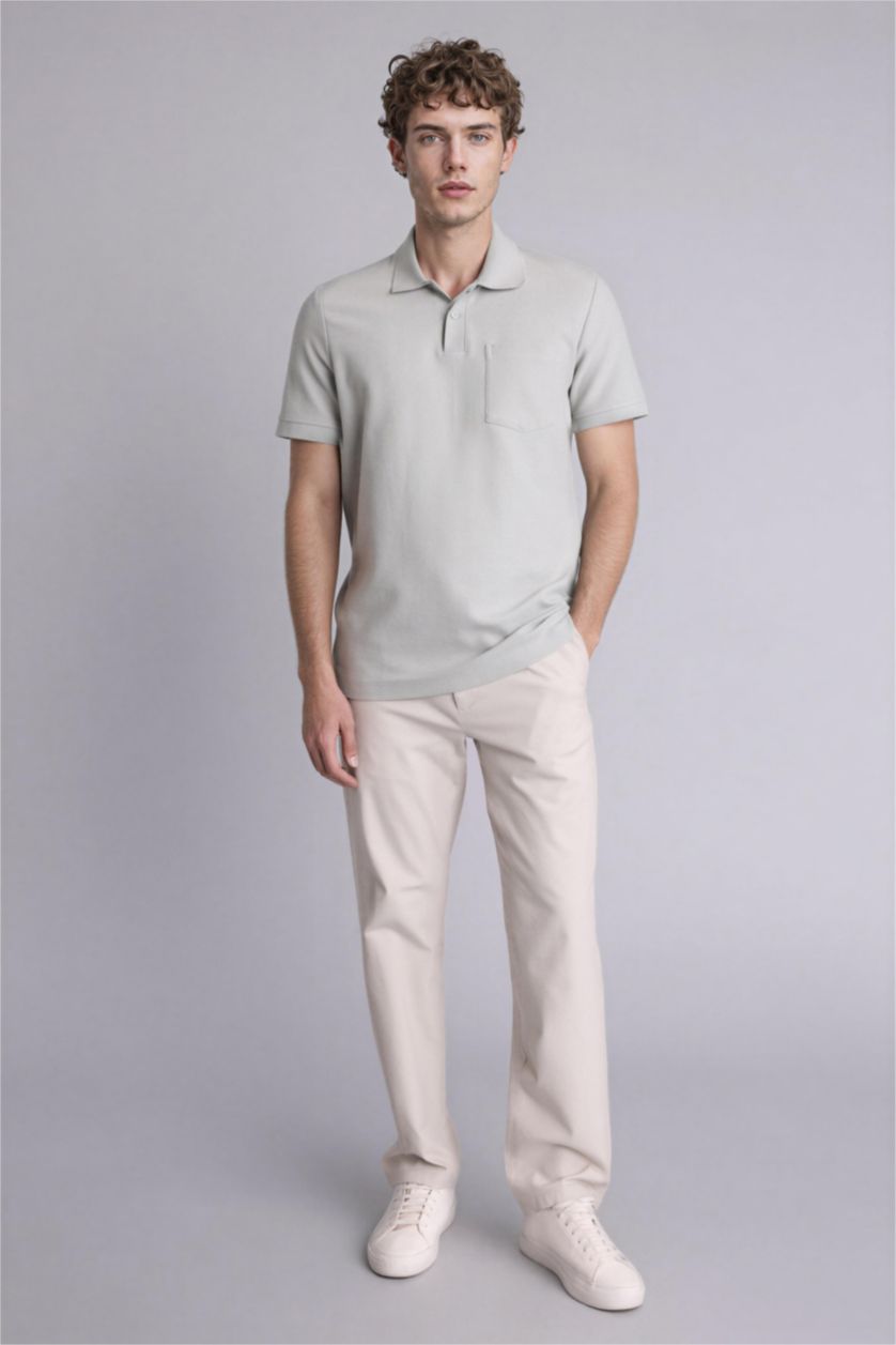 Erkek Mint Regular Fıt Polo Yaka Kısa Kollu Polo Tişört