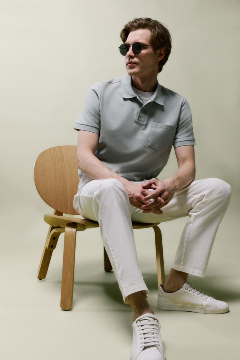 رجال نعناع Regular Fit Short Sleeves Polo T-Shirt