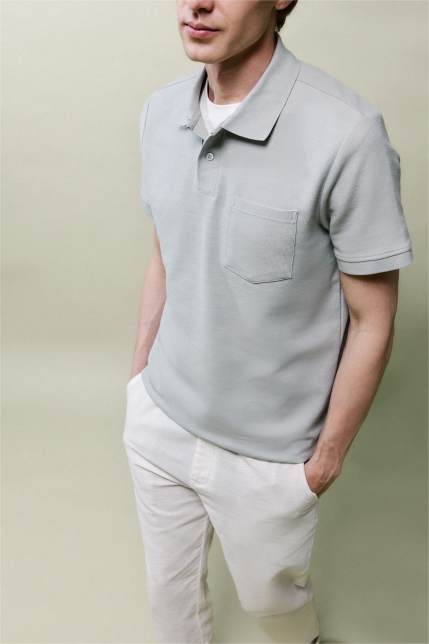رجال نعناع Regular Fit Short Sleeves Polo T-Shirt