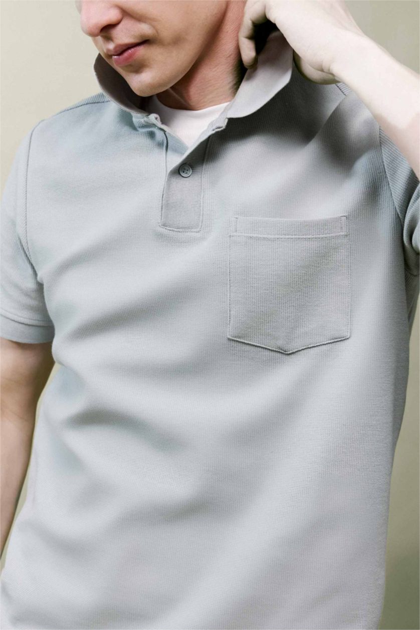 رجال نعناع Regular Fit Short Sleeves Polo T-Shirt